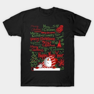 Christmas snowman T-Shirt